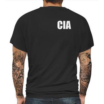 Cia Central Intelligence Agency Mens Back Print T-shirt | Favorety