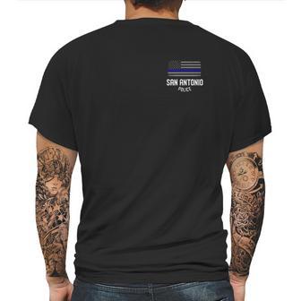 City Of San Antonio Police Officer Texas Policeman Mens Back Print T-shirt | Favorety