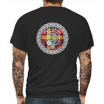 Clan Gibson Surname Last Name Scottish Tartan Crest Mens Back Print T-shirt | Favorety DE