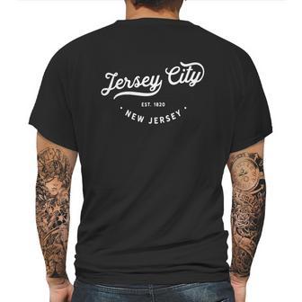 Classic Retro Vintage Jersey City New Jersey Mens Back Print T-shirt | Favorety