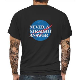 Clique Clothing Nasa Never A Straight Answer Mens Back Print T-shirt | Favorety