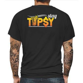 Cocktail Mixologist Barman Stay Tipsy Mens Back Print T-shirt | Favorety AU