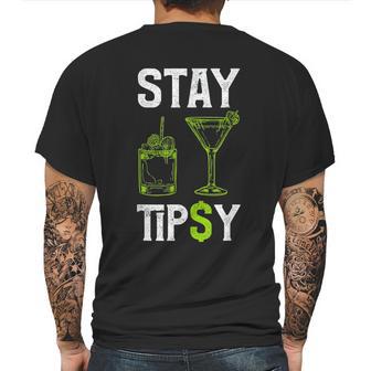 Cocktail Mixologist Barman Stay Tipsy Graphic Mens Back Print T-shirt | Favorety DE