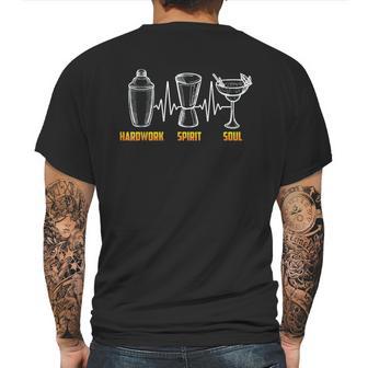 Cocktail Mixologist Bartender Hardwork Spirit Soul Mens Back Print T-shirt | Favorety