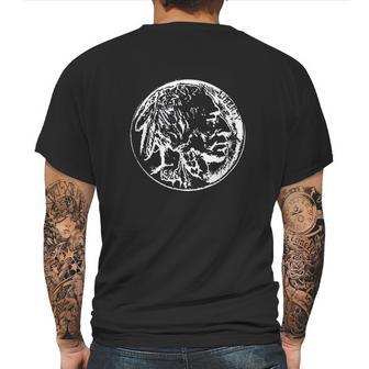 Coin Collector Showing A Buffalo Nickel Mens Back Print T-shirt | Favorety AU