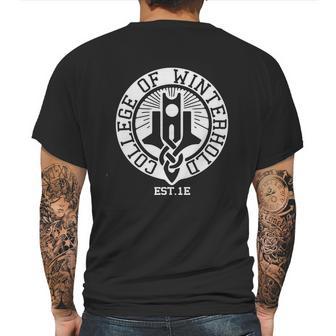 College Of Winterhold Est T-Shirt Mens Back Print T-shirt | Favorety