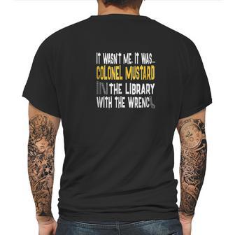 Colonel Mustard Library Wrench Mens Back Print T-shirt | Favorety DE