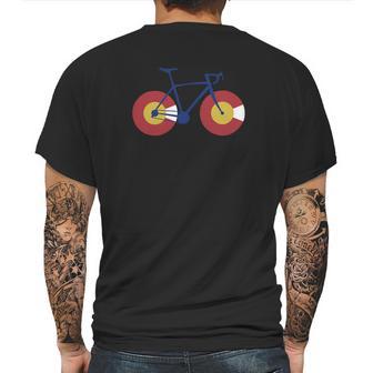 Colorado Flag Bicycle Mens Back Print T-shirt | Favorety DE