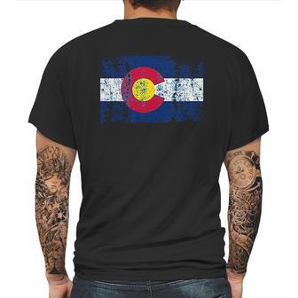 Colorado Flag Vintage Retro Style Mens Back Print T-shirt | Favorety AU