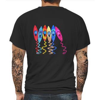 Colorful Kayaks Outdoor Adventure Kayaking Boating Kayakers Mens Back Print T-shirt | Favorety CA