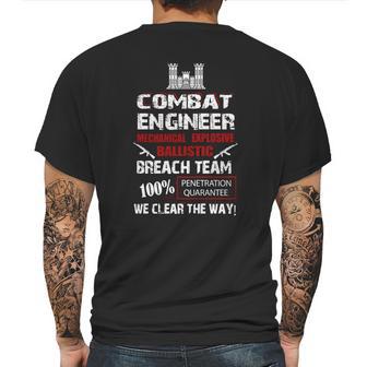 Combat Engineer Mechanic Explosive Mens Back Print T-shirt | Favorety