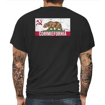 Commiefornia Funny Anti Marxist Communist California Flag Mens Back Print T-shirt | Favorety CA