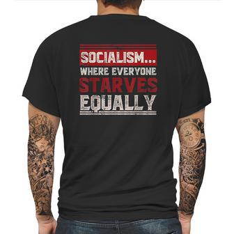 Communist Libertarian Capitalist Socialism Mens Back Print T-shirt | Favorety AU