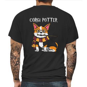 Corgi Potter Gift For Corgi Lovers Funny Pawter Dog Mens Back Print T-shirt | Favorety