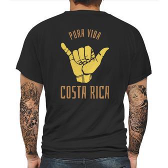 Costa Rica Pura Vida Shaka Surf Mens Back Print T-shirt | Favorety CA