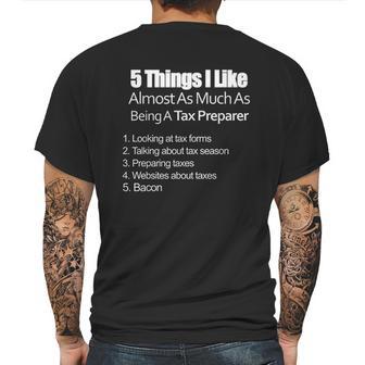 Cpa Accountant Tax Preparer Season Bacon Mens Back Print T-shirt | Favorety UK