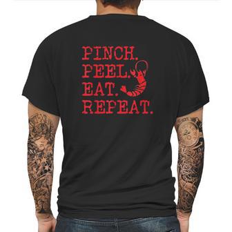 Crawfish Pinch Peel Eat Repeat Crawfish Boil Mens Back Print T-shirt | Favorety DE