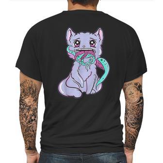 Creepy Kawaii Anime Cat Horror Pastel Goth Mens Back Print T-shirt | Favorety AU