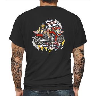 Cruising Woodward Motorcycle Babe 2022 M1 Mens Back Print T-shirt | Favorety UK