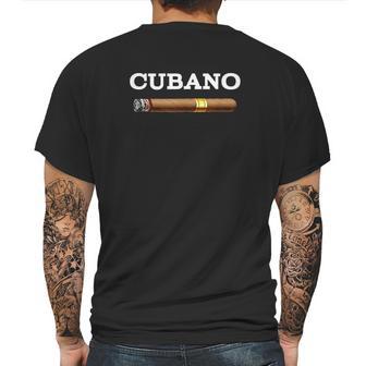 Cuban Cigar Cubano Smoking Tobacco Gift For Smoker Mens Back Print T-shirt | Favorety AU