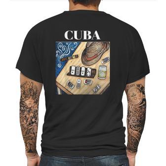 Cuban Dominos Cigar Fedora Hat Funny Cuba Mens Back Print T-shirt | Favorety CA