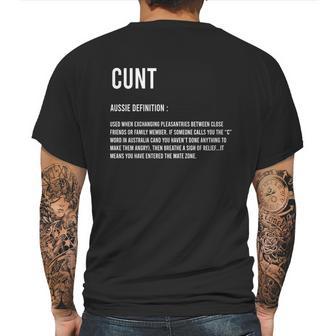 Cunt Definition Meaning Aussie Definition Used When Exchanging Shirt Mens Back Print T-shirt | Favorety UK