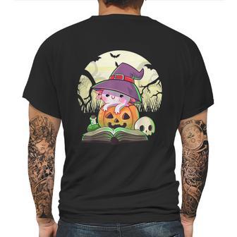 Cute Axolotl Halloween Costume Pumpkin Pastel Goth Graphic Design Printed Casual Daily Basic Mens Back Print T-shirt | Favorety CA