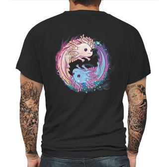 Cute Axolotl Yin Yang Plush Pets Girls Kid Official Teenager Mens Back Print T-shirt | Favorety