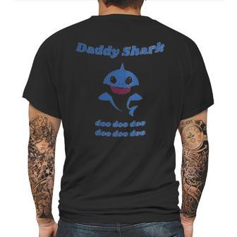 Cute Daddy Shark Gift Mens Back Print T-shirt | Favorety CA