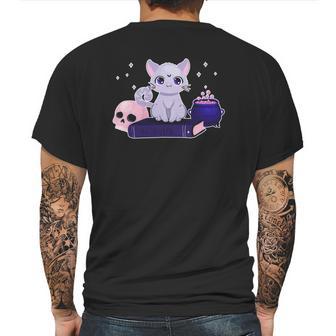 Cute Kawaii Pastel Goth Cat Witch Purple Halloween Art Mens Back Print T-shirt | Favorety DE