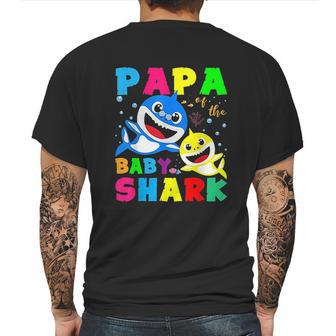 Cute Papa Of The Baby Shark Mens Back Print T-shirt | Favorety