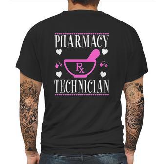 Cute Pharmacy Pharm Tech Technician Pill Mortar And Pestle Mens Back Print T-shirt | Favorety AU