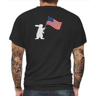 Cute Rabbit Usa Flag World War Champs July 4Th Mens Back Print T-shirt | Favorety UK