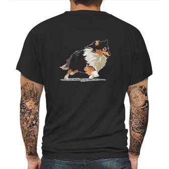 Cute Sheltie Shetland Sheepdog Mens Back Print T-shirt | Favorety UK