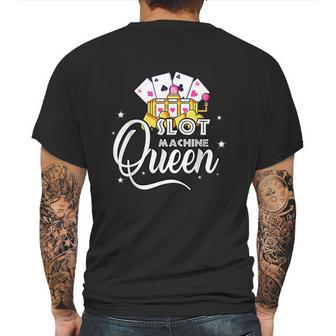 Cute Slot Machine Queen Funny Casino Gambling Mens Back Print T-shirt | Favorety AU