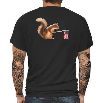 Cute Squirrel Usa Flag World War Champs July 4Th Mens Back Print T-shirt | Favorety CA