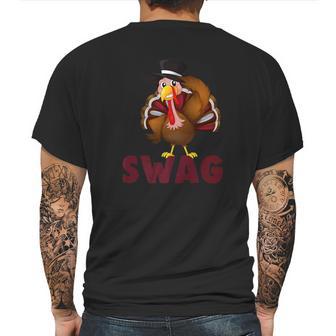 Cute Thanksgiving Turkey Swag Mens Back Print T-shirt | Favorety UK