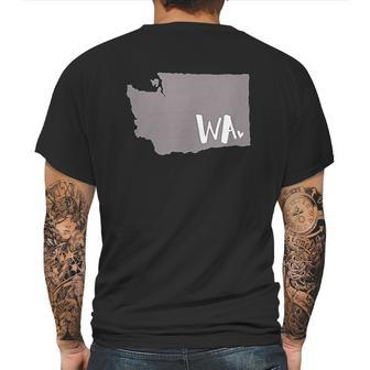 Cute Washington State Outline Gift From Wa Mens Back Print T-shirt | Favorety UK