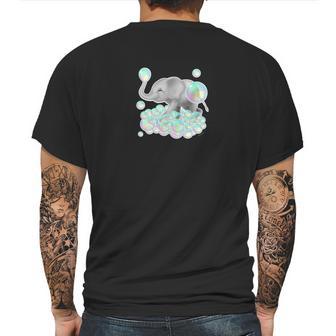 Cutest Elephant Colorful Pastel Bubbles Mens Back Print T-shirt | Favorety DE