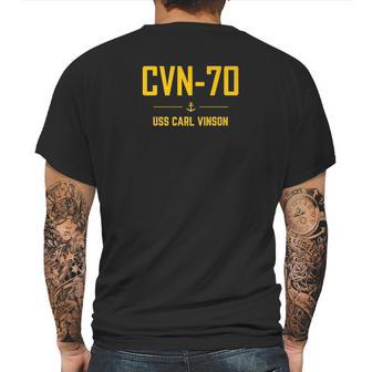 Cvn70 Uss Carl Vinson Mens Back Print T-shirt | Favorety CA