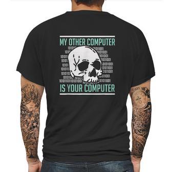 Cyber Hacker Computer Security Expert Cybersecurity Mens Back Print T-shirt | Favorety DE