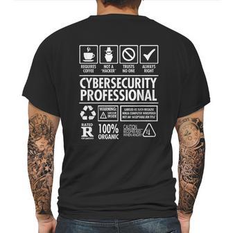 Cybersecurity Professional Not A Hacker Funny Job Mens Back Print T-shirt | Favorety DE