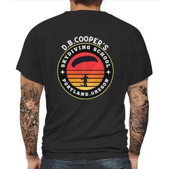 D B Cooper Robber Thief Parachute Skydiving School Portland Oregon Retro Mens Back Print T-shirt | Favorety DE