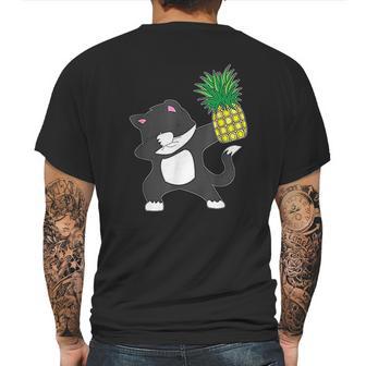 Dabbing Kitty Cat Pineapple Aloha Beach Hawaiian Dance Mens Back Print T-shirt | Favorety DE