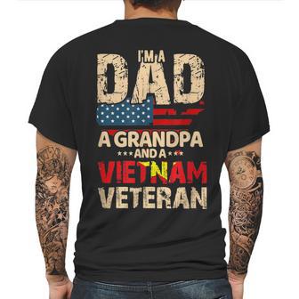 Dad Grandpa Husband Us Flag Vietnam Veteran Father Day Mens Back Print T-shirt | Favorety CA