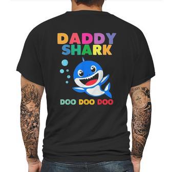 Daddy Shark Cute Fathers Gift Dad Birthday Gifts Mens Back Print T-shirt | Favorety DE