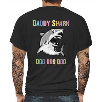 Daddy Shark Doo Doo For Father Day Him Dad Grandpa Mens Back Print T-shirt | Favorety