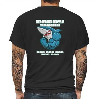 Daddy Shark Doo Doo Fathers Day Funny Gift Mens Back Print T-shirt | Favorety DE