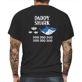 Daddy Shark Doo Doo Gift Mens Back Print T-shirt | Favorety