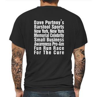 Dave Portnoy Barstool Sports New York New York Memorial Celebrity Small Business Mens Back Print T-shirt | Favorety DE